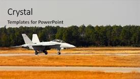  Presentation with hornet - Colorful slides enhanced with fighting jet - image of a f-18 hornet backdrop and a light gray colored foreground