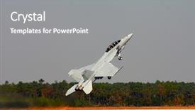  Presentation with vertical - Presentation having fighting jet - image of a f-18 background and a gray colored foreground