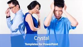  Presentation with divorce - Cool new slide set with fighting parents and their divorce backdrop and a teal colored foreground