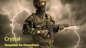  Presentation with weather - Audience pleasing presentation consisting of fighting plane - armed soldier standing in rainy backdrop and a  colored foreground