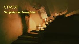  Presentation with old crime - Slide deck featuring fighting-psycho-couple-in-old background and a tawny brown colored foreground