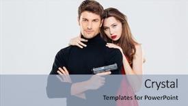  Presentation with terrorism - Cool new PPT theme with fighting terrorism - portrait of beautiful stylish young backdrop and a light blue colored foreground