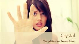  Presentation with bed - Amazing slide deck having fighting terrorism - young beautiful caucasian woman backdrop and a cream colored foreground