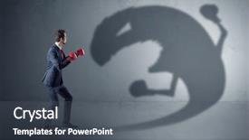  Presentation with boxing pacquiao - Slide set having fighting with a big monster background and a dark gray colored foreground