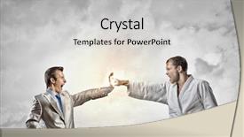  Presentation with man in suit guitar - Presentation theme with fighting with businessman in suit background and a  colored foreground