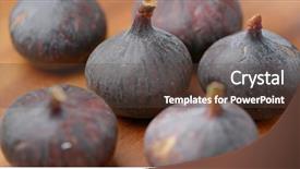  Presentation with harvest is ripe - Beautiful PPT theme featuring figs - ripe of common fig backdrop and a  colored foreground