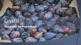  Presentation with market - Slide set featuring figs-on-the-counter background and a ocean colored foreground