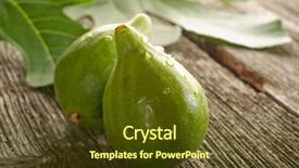  Presentation with fruit fig - Amazing slides having figs over wood table backdrop and a  colored foreground