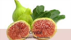  Presentation with fruit fig - Theme having figs ripe with leaves background and a red colored foreground