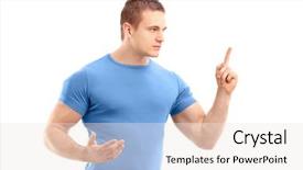  Presentation with violent - Beautiful PPT theme featuring figth - violent young man threatening backdrop and a  colored foreground