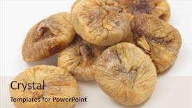  Presentation with medical pill medicine white blue - Theme having figue - dried figs in a pile background and a  colored foreground