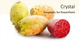  Presentation with pear - Theme with figue - prickly pear background and a blonde colored foreground