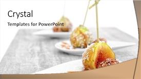  Presentation with walnut - PPT theme consisting of figue - ripe fig and walnut served background and a  colored foreground