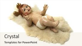  Presentation with baby jesus - Colorful PPT layouts enhanced with figure of baby jesus backdrop and a lemonade colored foreground