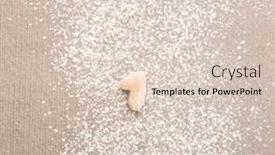  Presentation with dough - Theme featuring figure one made of raw dough on flour background and a lemonade colored foreground