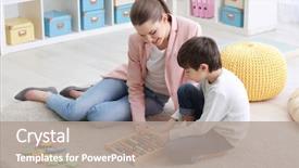  Presentation with learning - PPT layouts having figure speech - cute little boy learning background and a coral colored foreground