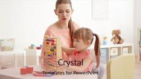  Presentation with learning - Presentation featuring figure speech - cute little girl learning background and a coral colored foreground