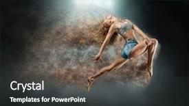  Presentation with dynamic - Audience pleasing slide deck consisting of figure under lights in background backdrop and a  colored foreground