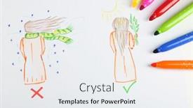  Presentation with marker - Presentation theme enhanced with figure-winter-and-spring background and a sky blue colored foreground