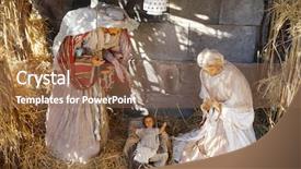  Presentation with christmas nativity - PPT layouts with figures and nativity - mary jesus background and a violet colored foreground