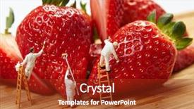  Presentation with painting walls paint roller - Colorful slide deck enhanced with figurine - small figures of painters paint backdrop and a tawny brown colored foreground