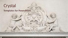  Presentation with angels - Amazing slide deck having figurine - white abstract plaster background backdrop and a lemonade colored foreground