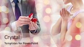  Presentation with engagement - Beautiful presentation design featuring fiiances - couple love engagement and holiday backdrop and a lemonade colored foreground