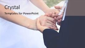  Presentation with holding hands - Beautiful slides featuring fiiances - fiancee and fiance holding hands backdrop and a lemonade colored foreground