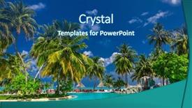  Presentation with infinity - Beautiful slides featuring fiji islands - large infinity swimming pool backdrop and a  colored foreground