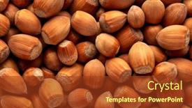  Presentation with hazelnuts - PPT theme with filbert-cobnut-background-from-hazelnuts background and a tawny brown colored foreground