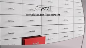  Presentation with cabinet - Theme with file cabinet - drawers background and a light gray colored foreground