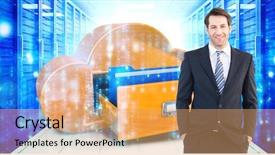  Presentation with black hands - Audience pleasing slide deck consisting of file cabinet - smiling businessman standing with hands backdrop and a coral colored foreground