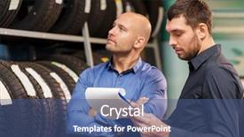  Presentation with auto repair - Slide deck featuring file client - business maintenance and people concept background and a ocean colored foreground