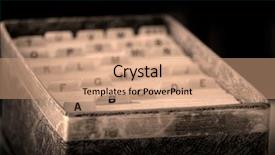  Presentation with business cards - Cool new slide deck with file client - index cards for business school backdrop and a coral colored foreground