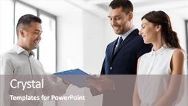  Presentation with realtor - Colorful presentation theme enhanced with file client - real estate business sale backdrop and a gray colored foreground