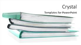  Presentation with stack - Amazing slide deck having file folder - stack of documents on white backdrop and a white colored foreground