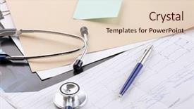  Presentation with file folder - Cool new slide set with file folder a stethoscope backdrop and a lemonade colored foreground