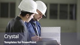  Presentation with file folder - Presentation design consisting of file folder in warehouse background and a gray colored foreground