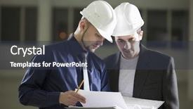  Presentation with file folder - PPT layouts with file folder in warehouse background and a tawny brown colored foreground