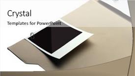  Presentation with text file - Beautiful slides featuring file folder with blank label for text backdrop and a white colored foreground