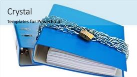  Presentation with file folder - Beautiful presentation design featuring file folder with chain backdrop and a light blue colored foreground
