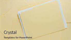  Presentation with file folder - PPT theme having file folder with paper background and a  colored foreground