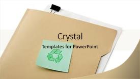  Presentation with file folder - PPT theme consisting of file folder background and a soft green colored foreground