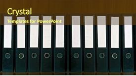  Presentation with file system - Amazing presentation theme having file system - black document folders and blank backdrop and a tawny brown colored foreground