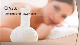  Presentation with iv therapy medical intravenous iv - Presentation theme consisting of filed background is blurry background and a lemonade colored foreground