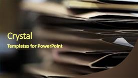  Presentation with files - PPT layouts featuring files and folders on desktop background and a tawny brown colored foreground