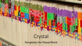  Presentation with files - Slide deck featuring files in a medical background and a lemonade colored foreground