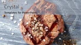  Presentation with salt food - Presentation theme consisting of filet-mignon-steak-with-salt background and a light blue colored foreground