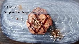  Presentation with tenderloin - Slide set enhanced with filet-mignon-steak-with-salt background and a light blue colored foreground