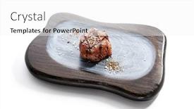  Presentation with tenderloin - Theme enhanced with filet-mignon-steak-with-salt background and a white colored foreground
